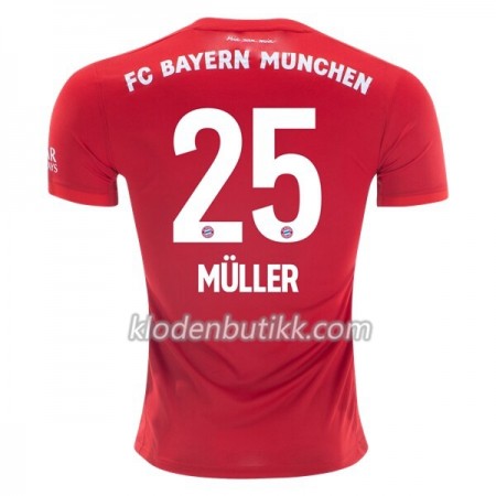 FC Bayern München Thomas Müller 25 Hjemme Fotballdrakt 2019-2020 Kortermet